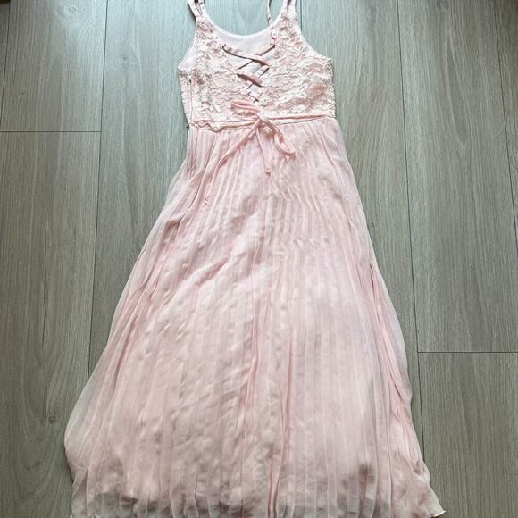 Speechless Girls' Sleeveless Maxi Party Dress with Pleated Skirt sz 7 Pink/fairy - Picture 7 of 13